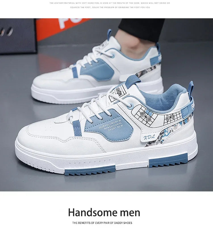 Men Sneakes LaceUp Trainers Student Sneakes Mens Vulcanized Shoes for Men Tennis Thick Sole Men's Casual Shoes Zapatillas Hombre