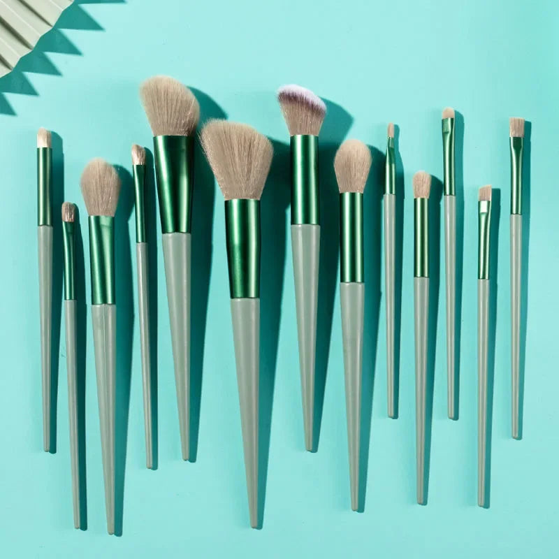 13Pcs Eyeshadow Portable Makeup Brushes Set Soft Fluffy Brushes Blush Powder Shadow Foundation Blending Concealer Make Up Tool