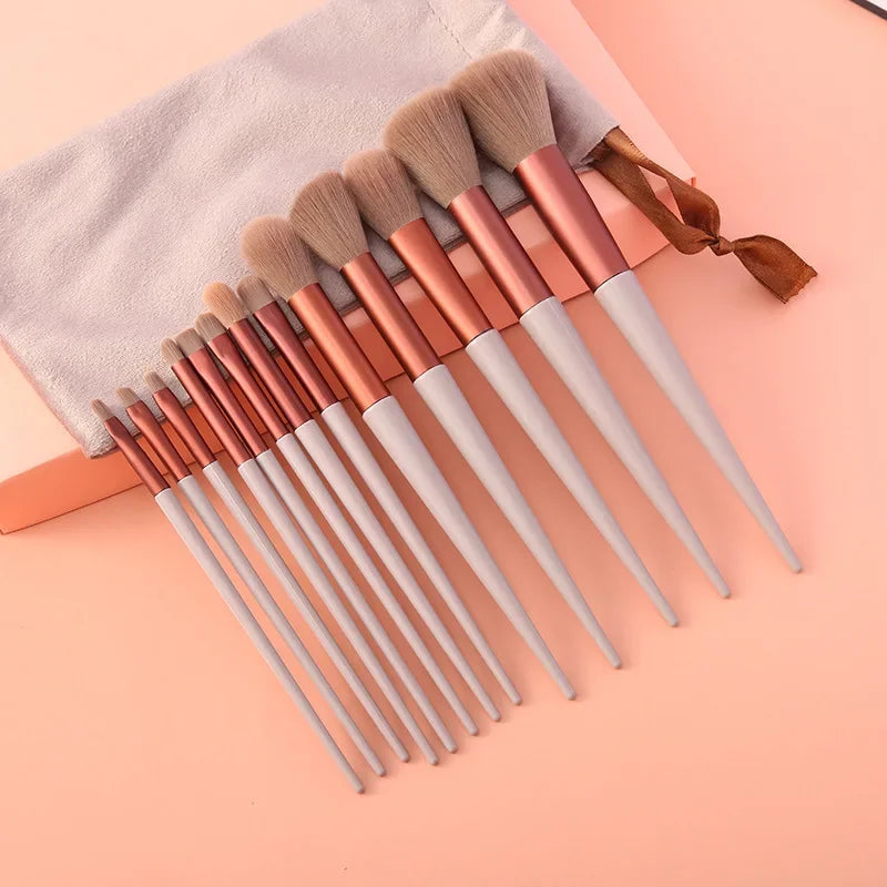 13Pcs Eyeshadow Portable Makeup Brushes Set Soft Fluffy Brushes Blush Powder Shadow Foundation Blending Concealer Make Up Tool