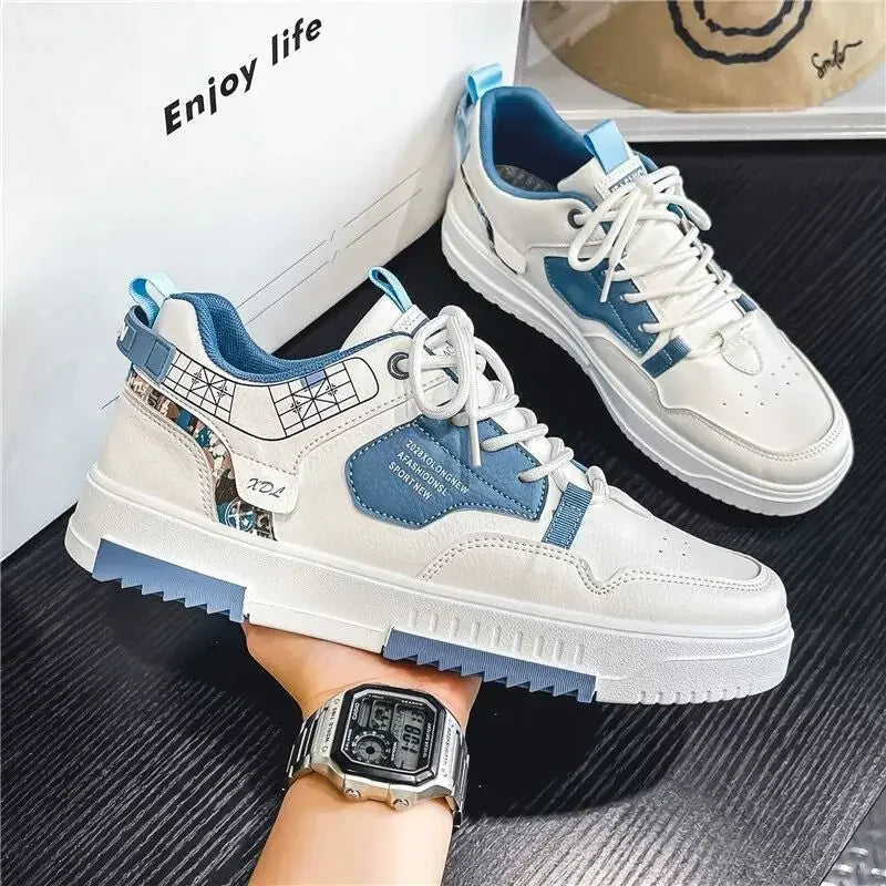 Men Sneakes LaceUp Trainers Student Sneakes Mens Vulcanized Shoes for Men Tennis Thick Sole Men's Casual Shoes Zapatillas Hombre